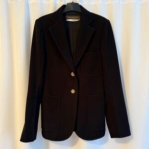 Louis Vuitton Uniform Black Blazer with Gold Buttons - Size 34